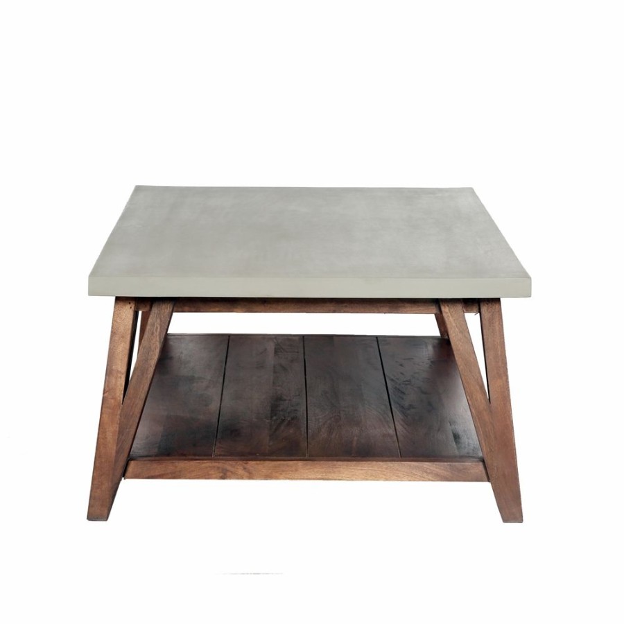 * Alaterre Brookside 48-In Wood With Concrete-Coating Coffee Table Online