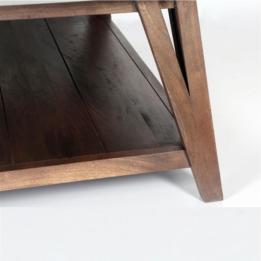 * Alaterre Brookside 48-In Wood With Concrete-Coating Coffee Table Online