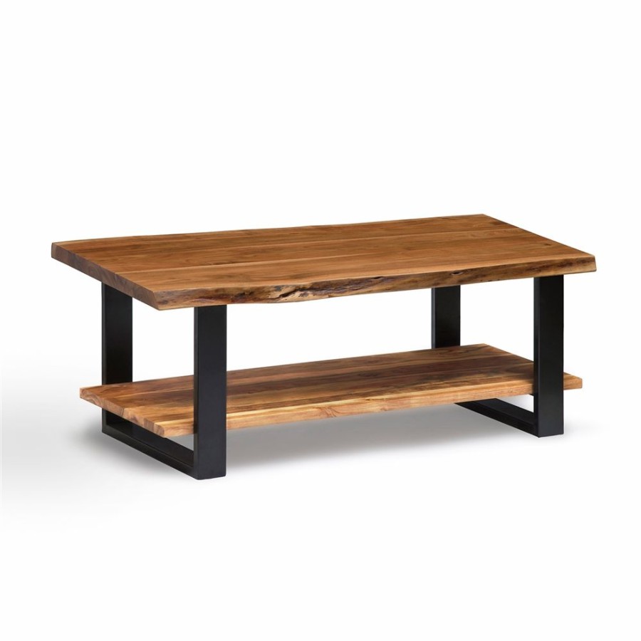 * Alaterre Alpine Brown Live Edge Wood Coffee Table Wholesale