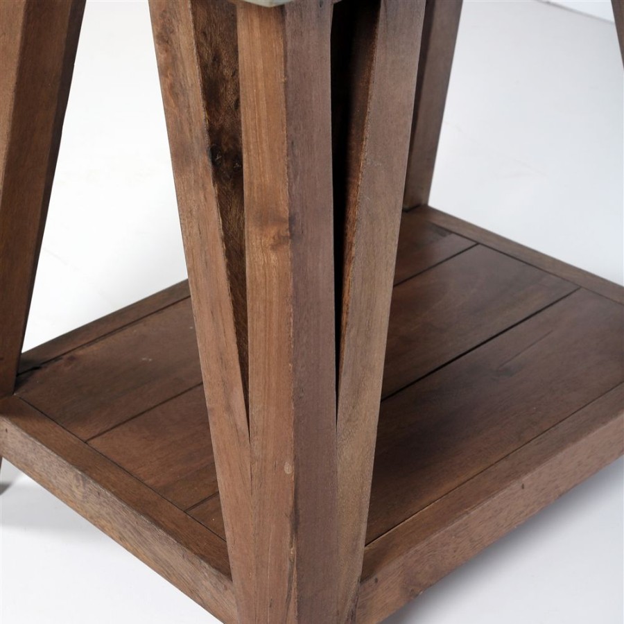 * Alaterre Brookside Brown Wood Rectangular End Table Wholesale