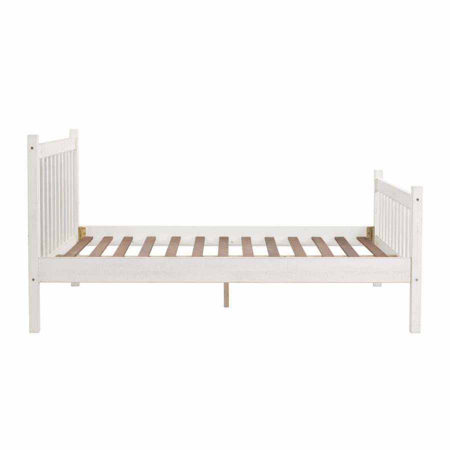 * Alaterre Windsor Driftwood White Slat Full Bedroom Set 4-Piece New