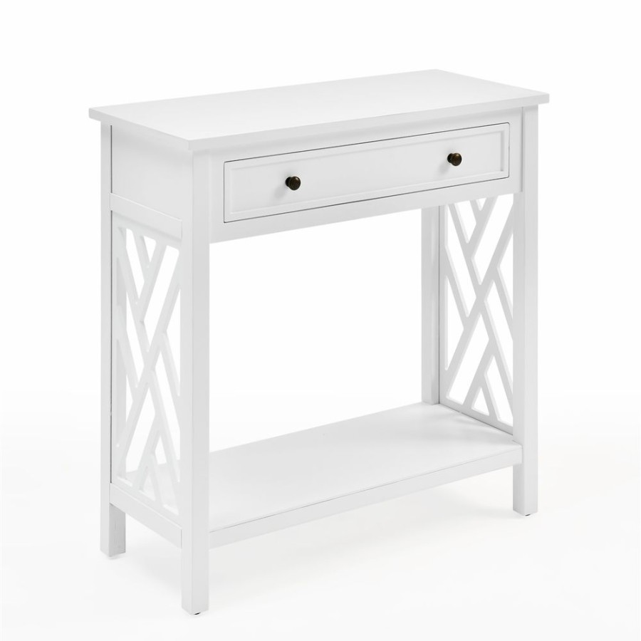 * Alaterre Coventry White Rustic Console Table Wholesale