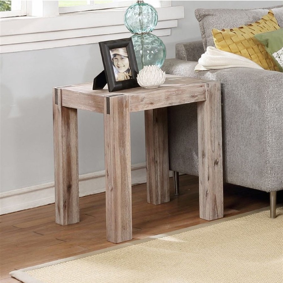 * Alaterre Woodstock Rustic Brown Accent Bench Online