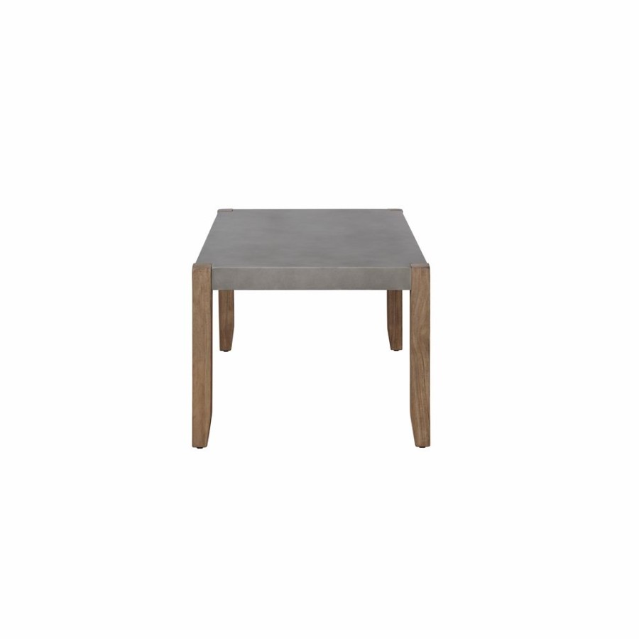 * Alaterre Newport 36-In Faux Concrete And Wood Coffee Table New