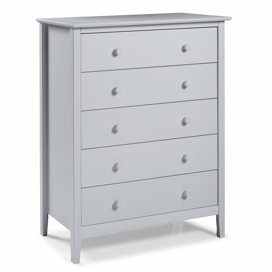 * Alaterre Simplicity Dove Grey Pine 5-Drawer Standard Chest Hot