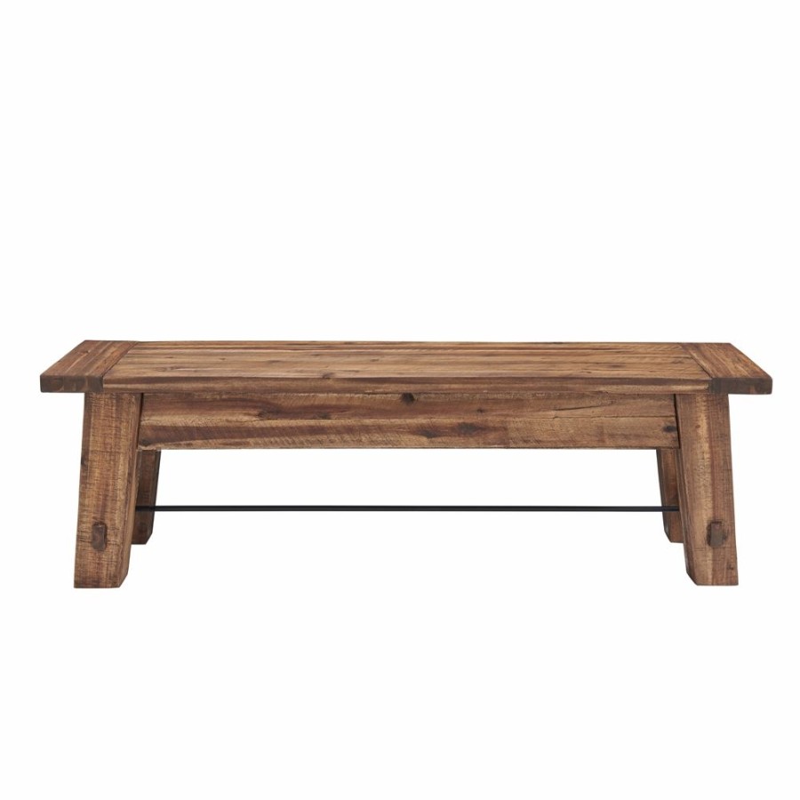 * Alaterre Durango Rustic Brown 5-Hook Hook Rack With Shelf And Bench Clearance