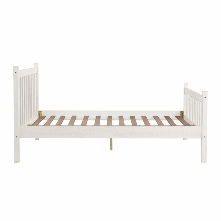 * Alaterre Windsor Driftwood White Slat Full Bedroom Set 3-Piece Best