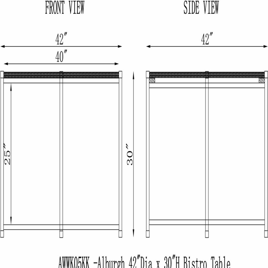 * Alaterre Alburgh Black Frame Bistro Patio Dining Set With Grey Cushions Included Bistro 5-Piece Hot