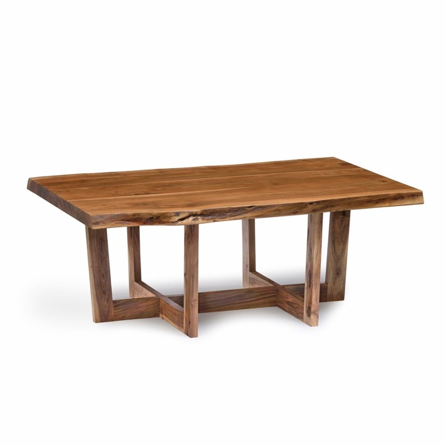 * Alaterre Berkshire Natural Live Edge Wood Large Coffee Table Clearance